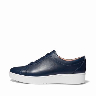 Fitflop Rally Leather - Sneaker Damen - Navy (DTL698072)